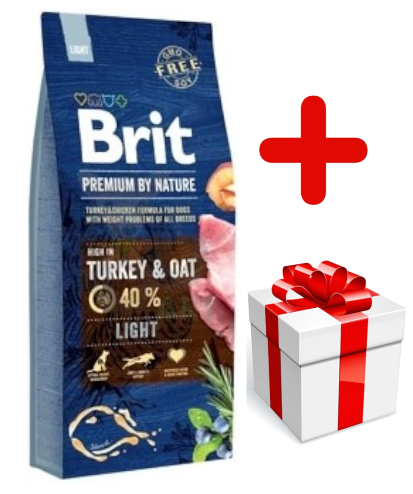 Brit Premium By Nature Light con tacchino e avena 15kg +sorpresa