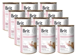 Brit Grain Free Veterinary Diet Dog Hypoallergenic Salmone con piselli 12x400g