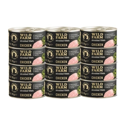 WILD FARM Fillets Chicken 12x70 g - alimento umido senza cereali per gatti in brodo
