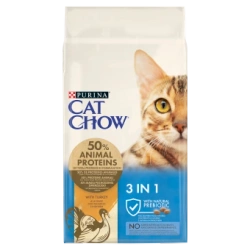 PURINA Cat Chow 3in1 - Alimento ricco di tacchino 15kg