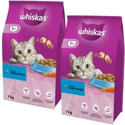 WHISKAS Adult 14kg (2x7kg) - cibo secco per gatti adulti, con delizioso tonno