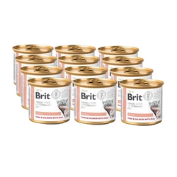 Brit Grain Free Veterinary Diet Cat Renal Tonno, salmone e piselli 12x200g