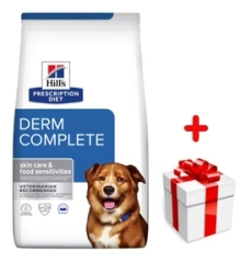 HILL'S PD Prescription Diet Canine Derm Complete 1,5kg + una sorpresa per il vostro cane GRATIS!