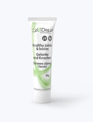Lovi Dog Articolazioni e ossa sane - Paté per cani e gatti in tubo, snack a base di crema di carne premium con vitamine e Omega 3 e gusci d'uovo macinati 90g