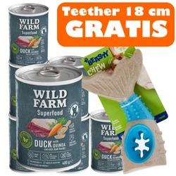 Wild Farm Superfood Duck 6x400g cibo per cani senza cereali