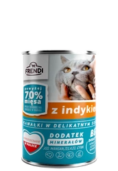 Frendi Pezzi in salsa delicata con tacchino 400g per un gatto
