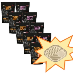 Tasty Dogs Life Junior Piatto Mix di sapori in gelatina 10x500g + ciotola gratis!