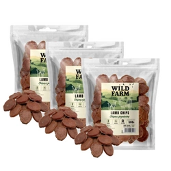 WILD FARM Chips di agnello 3x500 g snack per cani