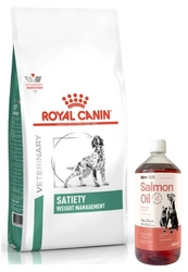 ROYAL CANIN Satiety Weight Management 12kg &LAB V Olio di salmone per cani e gatti 1000ml