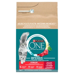 Purina One Cat Sterilcat Alimento con manzo per gatti 3 kg