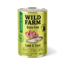 WILD FARM Premium Grain Free Agnello e Trota 400g - cibo per gatti senza cereali