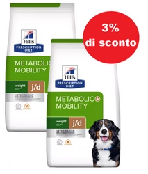 Hill's Prescription Diet Metabolic + Mobility Canine - 2x12 kg - 3% di sconto in un set