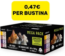PetRepublic cibo umido per gatti in pezzi in salsa delicata 40x100g