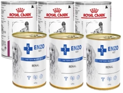 ROYAL CANIN Renal Special lattina 3x410g & ENZO VET Dieta renale per malattie renali con manzo per cani 3x400g