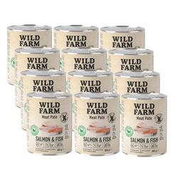 WILD FARM Pate Salmon&Fish 12x800g cibo senza glutine per cani
