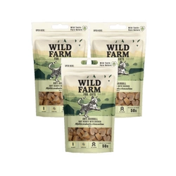 WILD FARM anti-hairball cuori morbidi al pollo 3x50 g snack per gatti