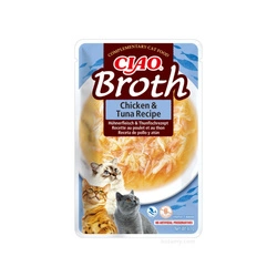 INABA Ciao Broth - alimento complementare per gatti al gusto di pollo e tonno in brodo 40 g