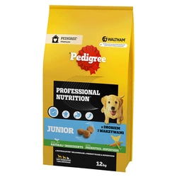 PEDIGREE® Junior Professional Nutrition 12 kg con pollame e verdure - alimento secco completo per cuccioli di taglia grande e media