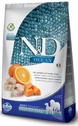 Farmina N&amp;D Ocean Canine Adult Medium&amp;Maxi Merluzzo Zucca&amp;Arancia 12 kg