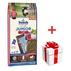 BOSCH Junior Lamb & Rice 15kg + una sorpresa per il vostro cane GRATIS!