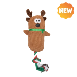 UNIQ PETS GIOCATTOLO DI PELUCHE PER CANI SQUEAKIES renna con squeaker 40 cm