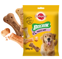 Pedigree Biscrok Cube Cookies per cani adulti con agnello, pollo e manzo 200g