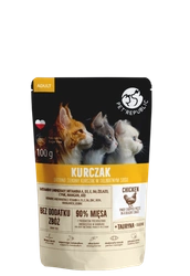 PetRepublic pezzi finemente tritati in una salsa delicata, pollo 100 g per un gatto