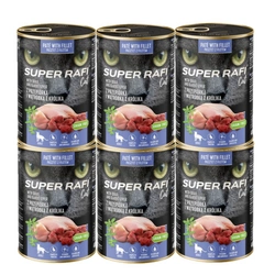 DOLINA NOTECI Super Rafi Cat P&F con quaglia e fegato di coniglio 6x400 g