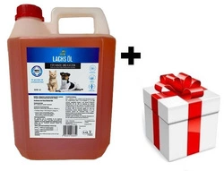 LAB V Olio di salmone per cani e gatti 5000ml + sorpresa per il cane GRATIS