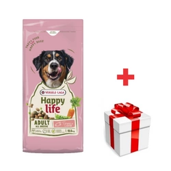 VERSELE-LAGA Happy Life Adult with Lamb 2x12,5 kg - alimenti per cani adulti di taglia grande con agnello + sorpresa per il cane