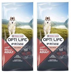 Versele-Laga Opti Life Prime Adult Salmone Cibo per cani senza cereali 2x12,5 kg