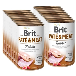 Brit Pate & Meat Con coniglio 18x400g