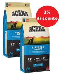 Acana Heritage Adult Dog 2x17kg - 3% di sconto in un set