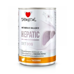 Disugual Alimento umido per cani Veterinario HEPATIC Tacchino (adulto) 400 g