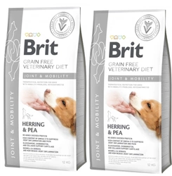 Brit Grain Free Veterinary Diet Dog Joint & Mobility Aringhe con piselli 2x12kg