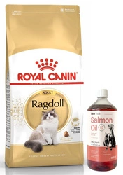 ROYAL CANIN Ragdoll Adulto 10kg + LAB V Olio di Salmone per cani e gatti 1000ml