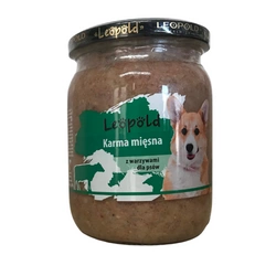 Leopold cibo per cani a base di carne con verdure 500g (barattolo)