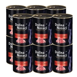 Dolina Noteci Cibo Premium per gatti ricco di carne di vitello 400g x12