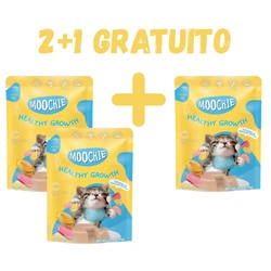 MOOCHIE KITTEN Crescita sana Tonno e pollo 70g- (2+1 Gratuito)