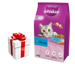 WHISKAS Cibo secco per gatti 1+ con tonno 14kg + una sorpresa per il gatto GRATIS