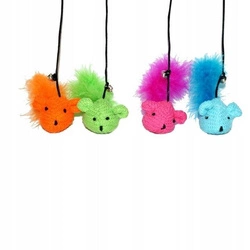 DINGO Canna per gatti con topo in filo di lana