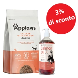 APPLAWS Complete Dry Adult Chicken With Salmon 7,5kg + Olio LAB-V 1000ml