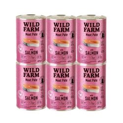 WILD FARM Pate Salmon 6x400g - cibo senza glutine per gatti