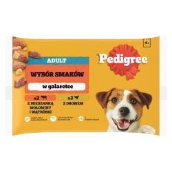 Pedigree Wet Jellied Adult Dog Food (Beef, Poultry) 4x100g