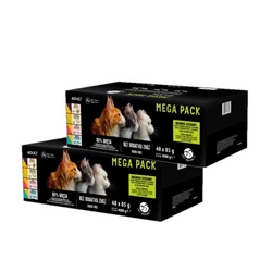 PetRepublic cibo umido per gatti bocconcini in salsa delicata MIX sapori di carne e pesce 96x85g