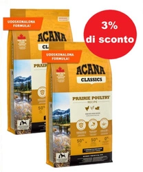 ACANA Classics Prairie Poultry 2x14,5kg - 3% di sconto in un set