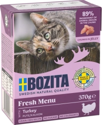 BOZITA Gatto Pezzi di tacchino in gelatina 370g