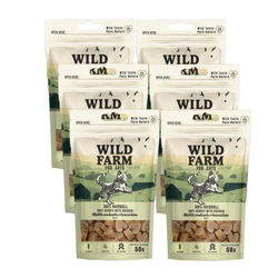 WILD FARM anti-hairball cuori morbidi al pollo 6x50 g snack per gatti