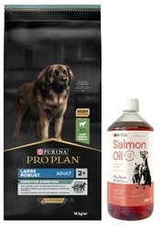 PRO PLAN Sensitive Digestion Large Robust Adult cibo per cani ricco di agnello 14kg & LAB V Olio di Salmone per cani e gatti 1000ml