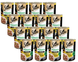 SHEBA Lattina da 24x400 g Nature's Collection - alimento umido completo per gatti adulti, cocktail di fegato di pollame e olio di pesce con guarnizione di carote, in terrina